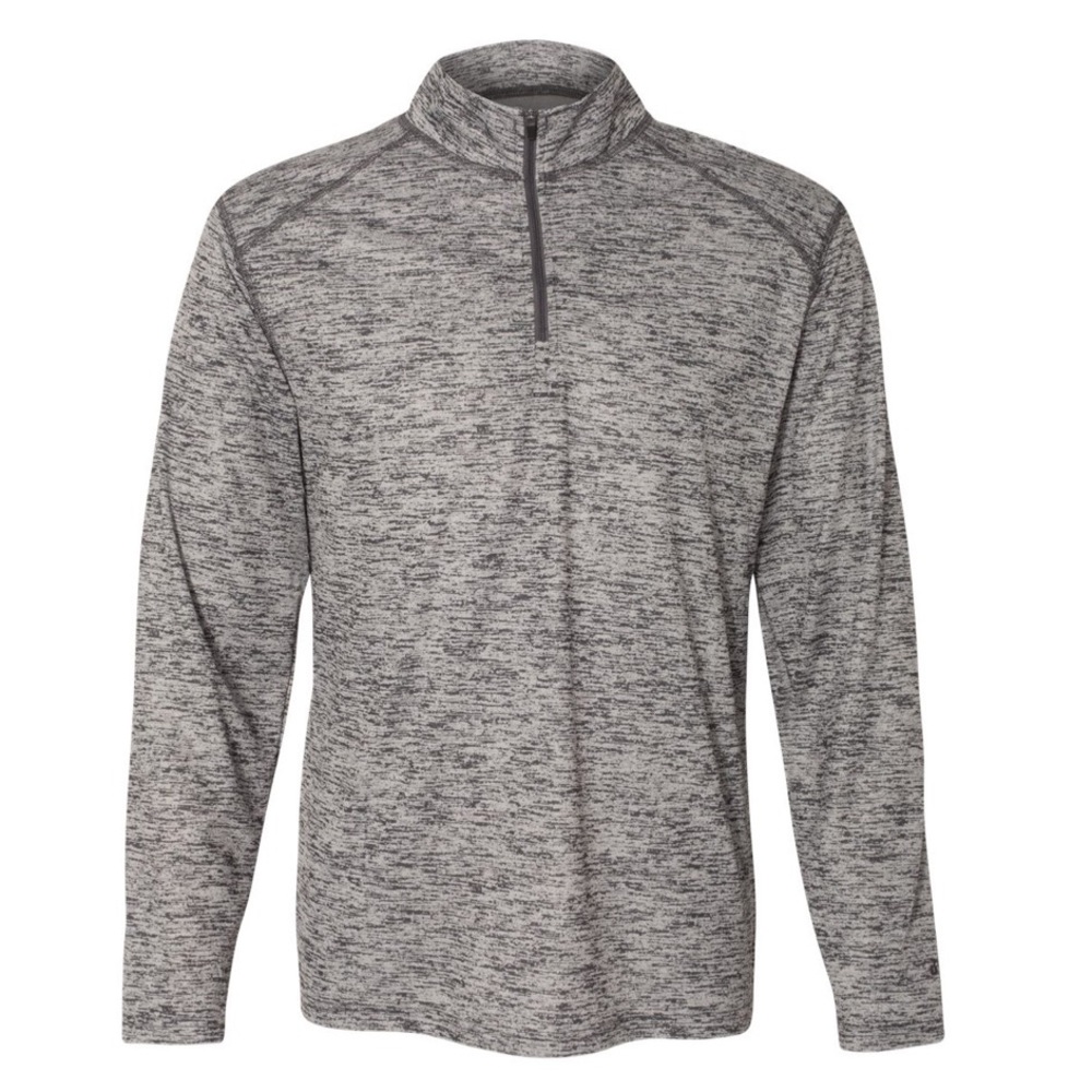 Speckled quarter zip